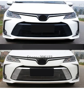 Pentru Toyota Corolla 2019 2020 2021 Mașină capacul Barei de protecție a motorului din Oțel Inoxidabil, Ornamente Cromate Fata Jos Grid Grătar Grila Hote