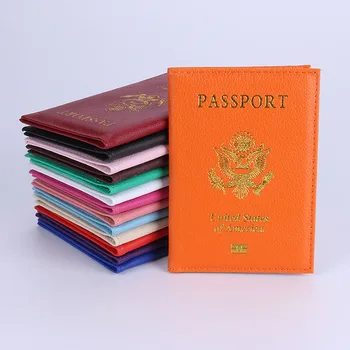 Personalizate din Piele statele UNITE ale americii Capac Pașaport de Călătorie Personalizate Deținător de Pașaport American Portofel Huse pentru Pașapoarte Fete America