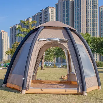 Portabil Automat Gonflabile Cort Usor, Echipament de Camping în aer liber pentru Plaja Parcare 3-4 Persoana Familie Impermeabil Adăpost Cortul