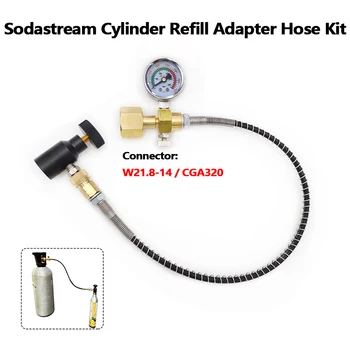 Rezervor Cilindru Umple Sticla Adaptor de Conectare Rapidă pentru Sodastream Din W21.8-14,CGA320 Rezervor de Dioxid de Carbon