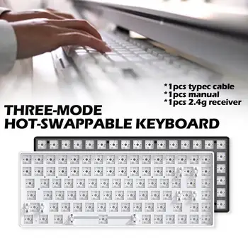 RGB CIY84 TESTER84 Hotswap DIY Mecanice Kit Tastatura cu fir Tip c 3/5pin RGB cu iluminare din spate de Metal mijlocul cadru Kit Personalizat