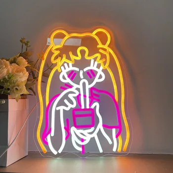 Semn de Neon Luna Val de Lumini cu LED-uri Dormitor Copii Lampa de Noapte Personalizat Bara de Start Semnul Ziua de naștere Petrecere de Nunta Eveniment Lumină Camera de Joc de Lumini