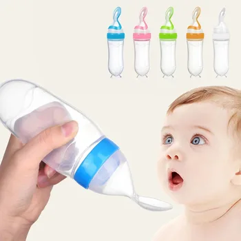 Silicon BabyFeeding Lingura de Silicon Supliment Alimentar pentru Copii Orez Pastă de Sticlă Copii accesorii nou-născut Copilul copil Bunuri