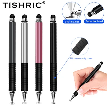 TISHRIC Touch Pen Capacitiv Pix Transparent ventuza Dubla Atingere Telefon Mobil Desen Stylus iPad Android Creion Capacitiv