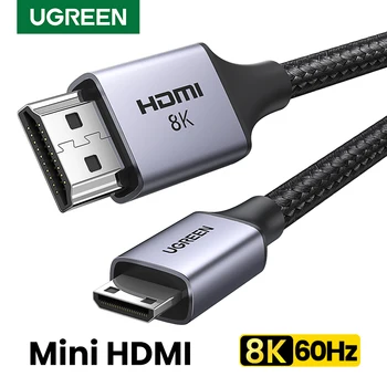 UGREEN Mini HDMI-Compatibil cu Cablu HD 8K/60Hz pentru Raspberry Pi Zero Grafica placa Video Camera Video 8K Mini HD 2.1 Cablu