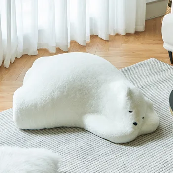 Ursul care doarme Singur Casual, Canapea Urs Polar Leneș Canapea pentru Copii Animale de Locuri Minți Scăzut Urs