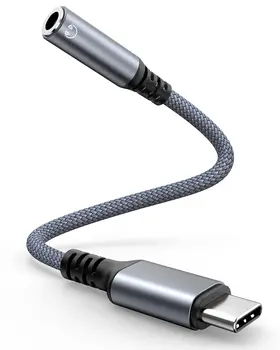 USB-C pentru Casti de 3.5 mm Jack Audio Adapter, USB de Tip C pentru Aux Dongle Cablu, Compatibil cu Samsung Galaxy