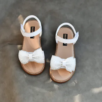 Vara din Piele Fete Sandale de Moda de Cristal Stras Bow Baby Grădină Pantofi copii Copii Sandale Casual 3T 7T