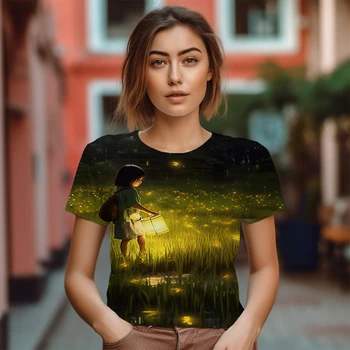Vară Nouă Doamnelor Top 3D de Imprimare de Moda Model de T -shirt Strada Sălbatice Doamnelor Supradimensionate T -shirt de Înaltă calitate Casual Top Lady
