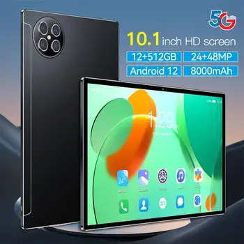 Versiune globală X90 Tableta PC de 10.1 Inch HD Ecran Android 12 RAM:6/8/12GB-ROM:128/256/512GB Cu Suport Tastatură Dublu Card