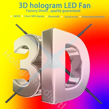 WiFi Holografice 3D Proiector Holograma Player Ochiul liber Display LED Fan Publicitate Lumina TF Card APP de Control 928 Led-uri