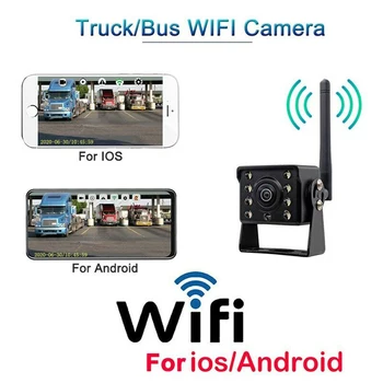 Wireless WiFi Camion, Autobuz, Masina din Spate Vedere aparat de Fotografiat 12V-36V Auto LED Inversarea 170° Unghi Larg de Viziune de Noapte rezistent la apa Camera de Rezervă