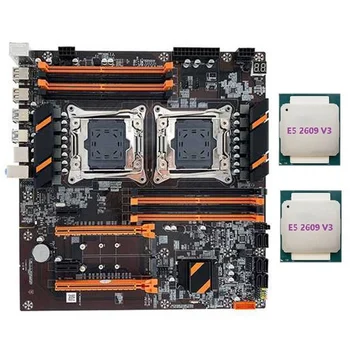X99 Dual CPU Suport pentru Placa de baza despre lga2011-3 CPU Suport DDR4 ECC Memorie Desktop Placa de baza+2XE5 2609 V3 CPU