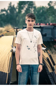 Y1581 de vara barbati nou brand la modă personalitate creatoare de imprimare cu mânecă scurtă T-shirt
